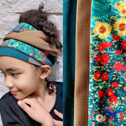 ❤️RATA❤️花頭巾❤️自由纏繞款式❤️小孩子也❤️ 第1張的照片