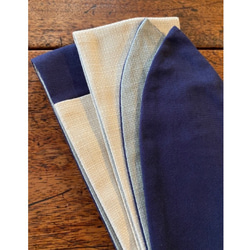 RATA❤️非常流行的捲頭巾❤️海軍藍 x 灰色 x 象牙色 易於使用的百搭顏色 第4張的照片