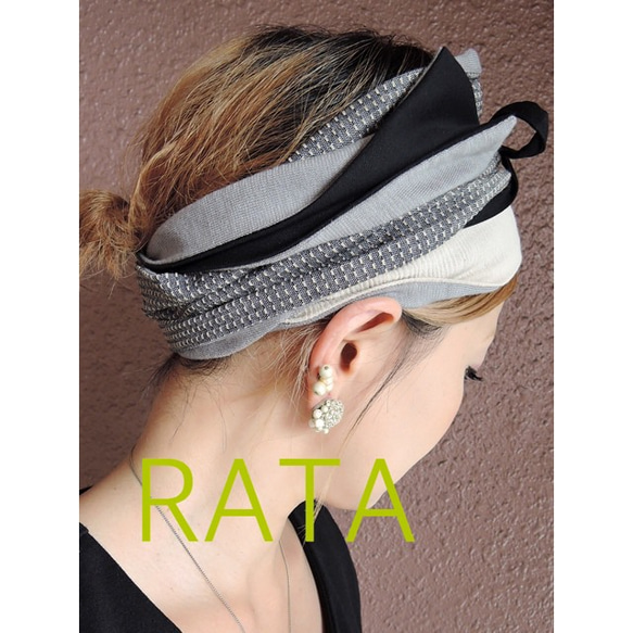 RATA「單色頭飾★黑x灰」自由搭配❤️ 第3張的照片