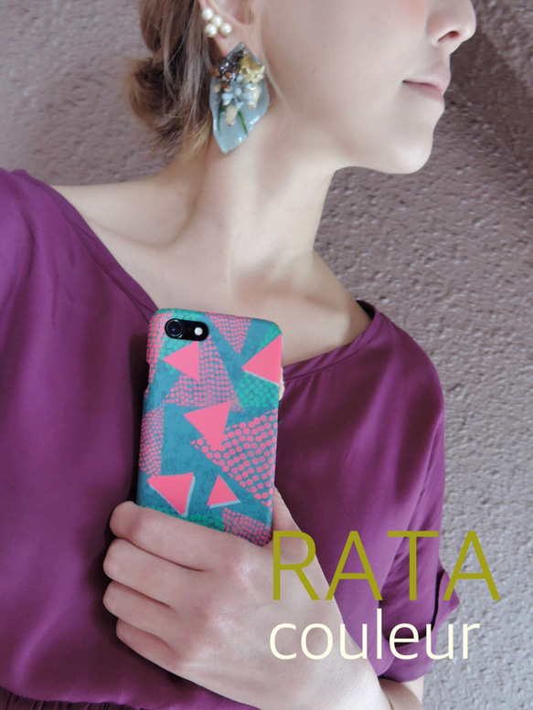 ｢RATA couleur｣❤️iphoneスマホケース手帳型/フラップ無/si-zu-ku❤️受注生産 4枚目の画像