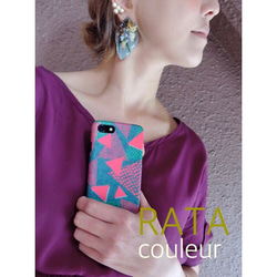 ｢RATA couleur｣❤️iphoneスマホケース手帳型/ku-jaku&san-kaku❤️受注生産 3枚目の画像