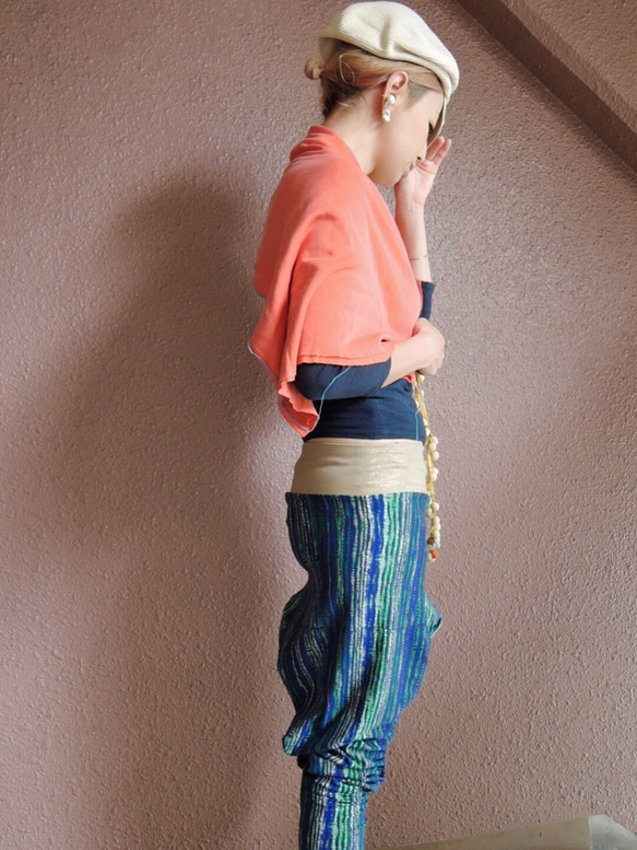 RATA新作品❤️美麗的剪影&#39;Sarueru褲子❤️金色和藍色&#39; 第1張的照片