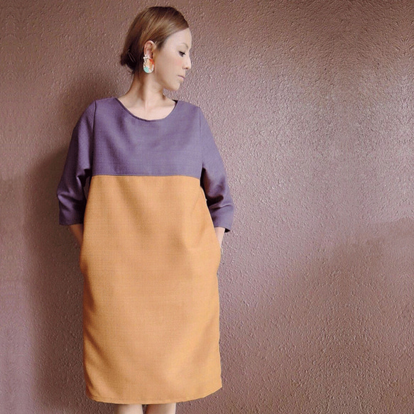RATA新品Hatsuharu Iro領優雅連衣裙“非常流行的口袋連衣裙” 第1張的照片