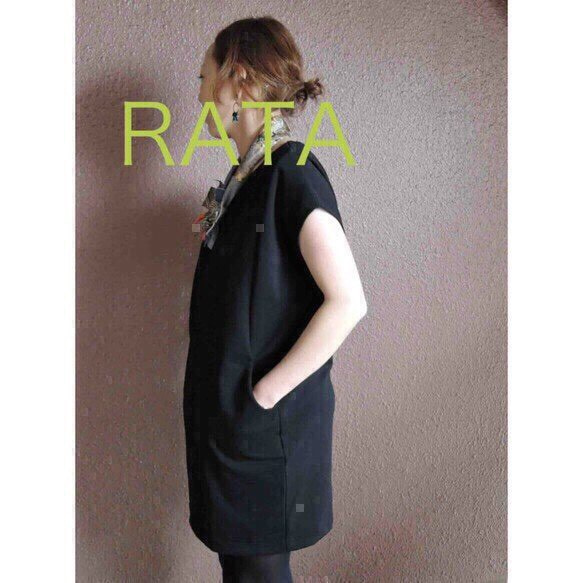 長さ選べる❤️RATA『年中着れる❤️ストレッチ❤ポケット付きワンピース』 2枚目の画像