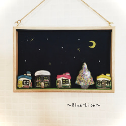 額入り原画】紙粘土に絵を描いてみた☆明るい街☆ 絵画 Blue-Lion 通販