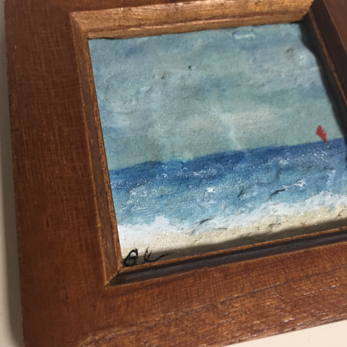 ミニ額入り原画】紙粘土に絵を描いてみた☆海3☆ 絵画 Blue-Lion 通販