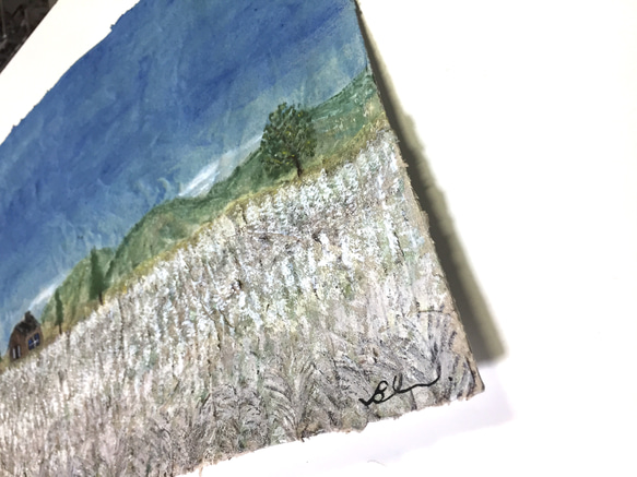 【送料無料 (原画B4サイズ)】紙粘土に絵を描いてみた☆9月☆ 3枚目の画像