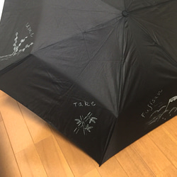 送料無料ラッピング無料＊手描き軽量タイプ晴雨兼用傘☆日本庭園/Nihon teien☆ 2枚目の画像