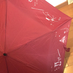 送料&ラッピング無料＊手描き軽量タイプ晴雨兼用傘☆こよみ/Japanese Calendar☆ 3枚目の画像