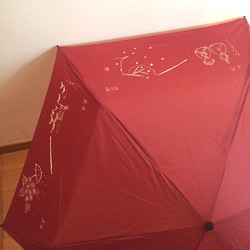 送料&ラッピング無料＊手描き軽量タイプ晴雨兼用傘☆こよみ/Japanese Calendar☆ 4枚目の画像