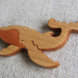 ザトウクジラ木製アクセサリー（セミオーダー） 3枚目の画像