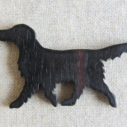 黒ラブ木製アクセサリー（セミオーダー） 1枚目の画像