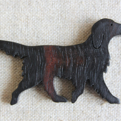 黒ラブ木製アクセサリー（セミオーダー） 5枚目の画像