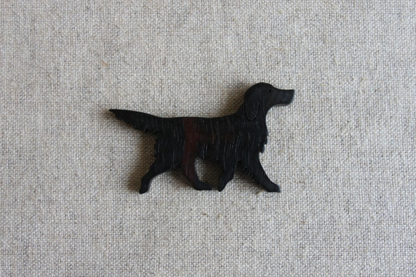 黒ラブ木製アクセサリー（セミオーダー） 6枚目の画像