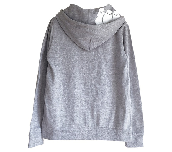 覗き見パーカー「シマエナガ」 2枚目の画像