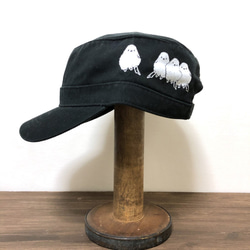 ワークキャップ「シマエナガ」BLK 3枚目の画像