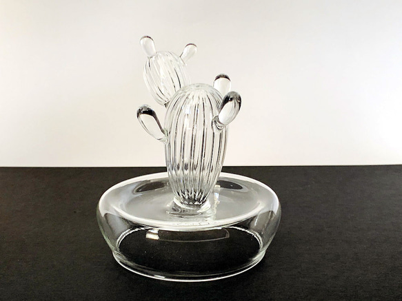 耐熱ガラスのリングホルダー（サボテン風） 2 2枚目の画像