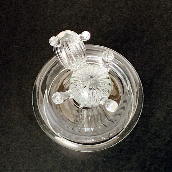 耐熱ガラスのリングホルダー（サボテン風） 2 3枚目の画像