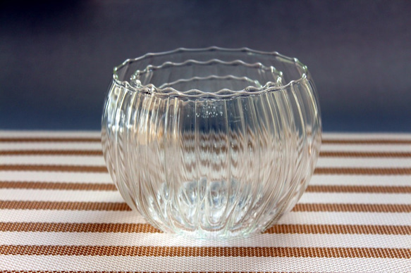 手作りガラスのフリーカップ 5（ボウル3点セット） 3枚目の画像