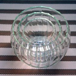 手作りガラスのフリーカップ 5（ボウル3点セット） 4枚目の画像