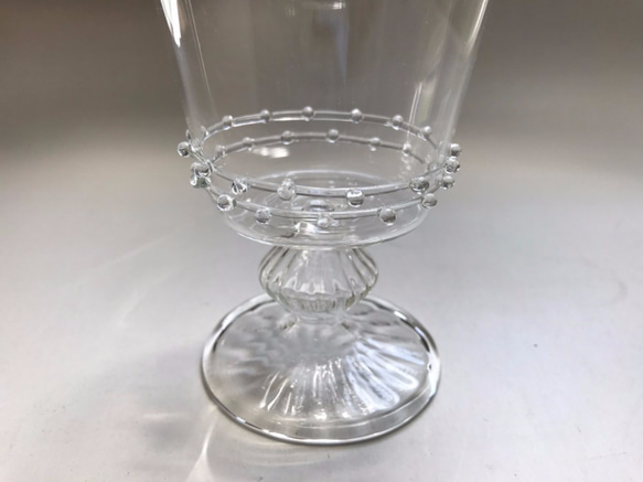 手作りガラスのワイングラス 1（2点セット） 4枚目の画像