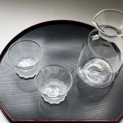 耐熱ガラスの酒器セット 11 （徳利・お猪口2点） 5枚目の画像