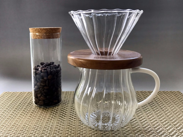 耐熱ガラスのコーヒーサーバー 3（サーバー&ドリッパーセット） 1枚目の画像