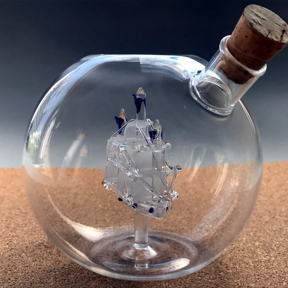 耐熱ガラスのボトルシップ 1 7枚目の画像