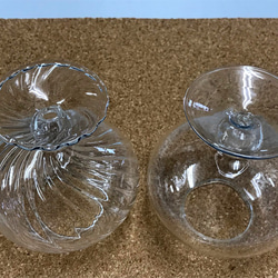 耐熱ガラスのフラワーベース 1（2点セット） 5枚目の画像