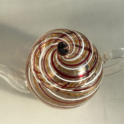 耐熱ガラスのティーポット(650ml) カラースパイラルシリーズ 8 3枚目の画像