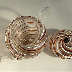 耐熱ガラスのティーポット(650ml) カラースパイラルシリーズ 8 6枚目の画像