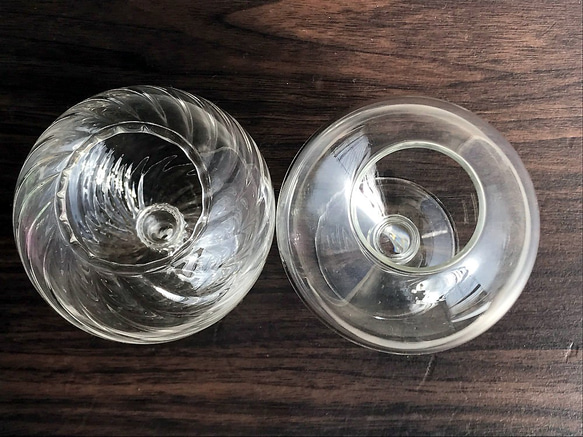耐熱ガラスのフラワーベース 2（2点セット） 3枚目の画像