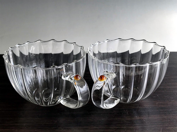 耐熱ガラスのティーカップ 14（ペアセット） 3枚目の画像