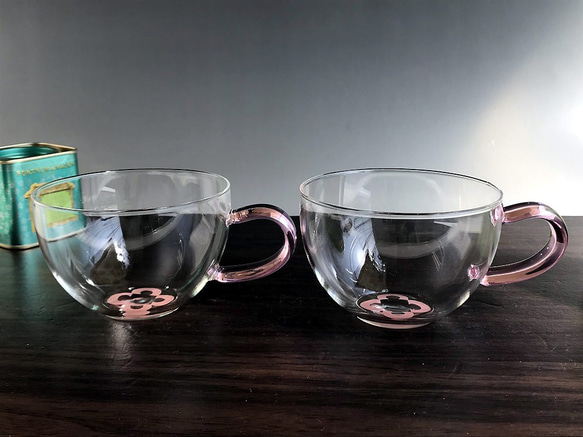 asakokawauchi ガラスカップ　ティーカップ 耐熱ガラスのティーカップ 16（ペアセット） ティーカップ Norika