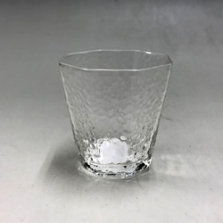 クリスタルガラスの８角カップ（4点セット） 5枚目の画像