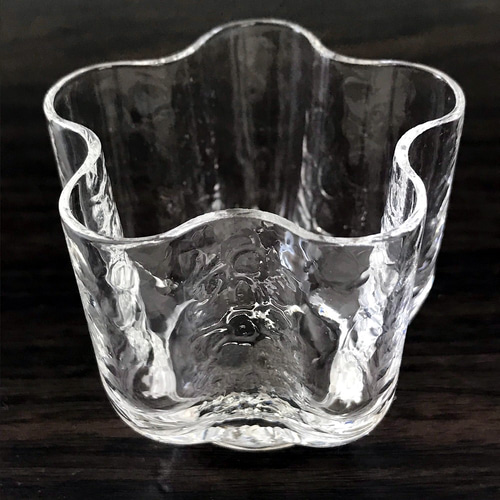 クリスタルガラスの五片花形カップ（5点セット） お椀・ボウル