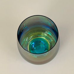 手作りガラスのラスターグラス 8（2点セット） 2枚目の画像
