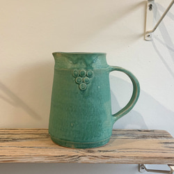 《送料無料 》青銅釉花瓶　※釉薬のかかりにムラがあります 1枚目の画像