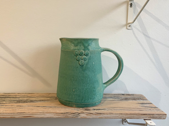 《送料無料 》青銅釉花瓶　※釉薬のかかりにムラがあります 1枚目の画像