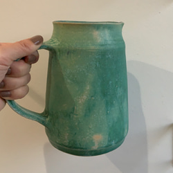 《送料無料 》青銅釉花瓶　※釉薬のかかりにムラがあります 6枚目の画像