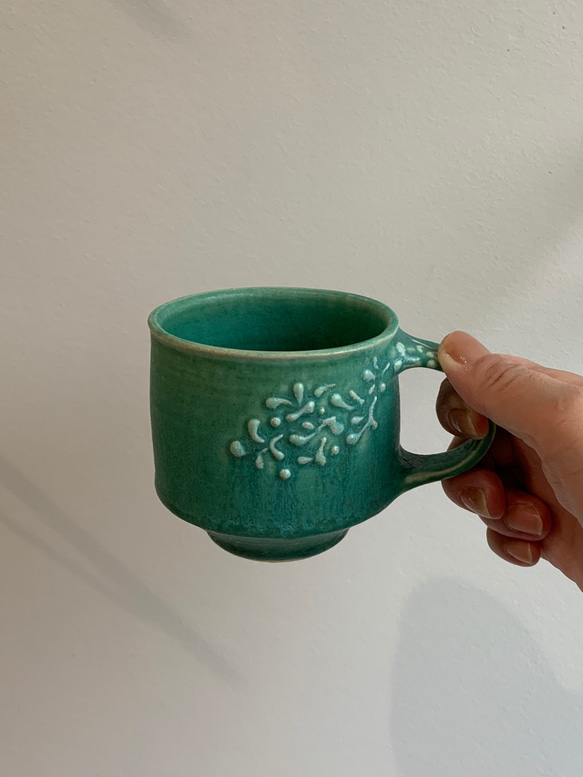 《送料無料 》青銅釉 ペアマグカップ（２個セット） 4枚目の画像