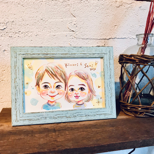 光いっぱいのにがおえ＊【5名様】ポストカードサイズ 絵画 anniv