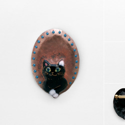 フヴェールの黒猫ブローチ 317 2枚目の画像