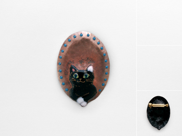 フヴェールの黒猫ブローチ 317 2枚目の画像