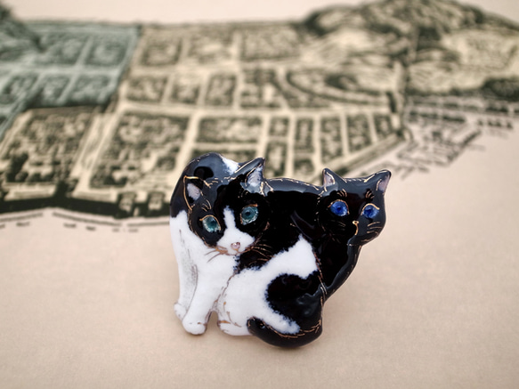 フジョーヌの黒猫ブローチ 324 1枚目の画像