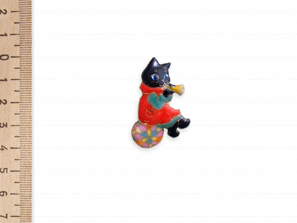 フルージュの黒猫ブローチ 332 3枚目の画像