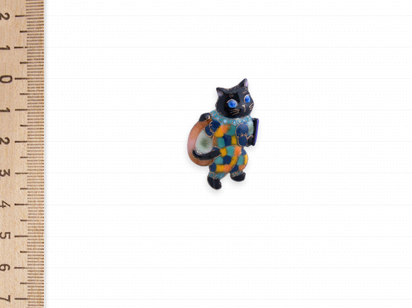フルージュの黒猫ブローチ 333 3枚目の画像