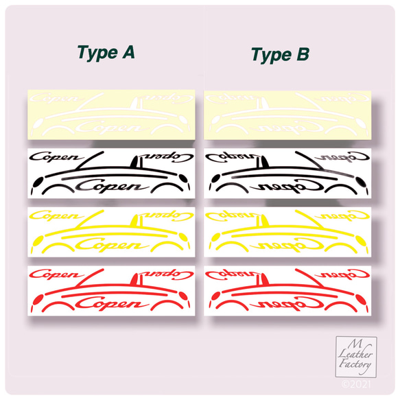 COPEN切り文字ステッカー（TypeA+Bセット） 2枚目の画像