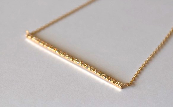Sparkling 　Diamond　bar Necklace (BR)