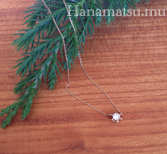 Simple Diamond Necklace (CL) 1枚目の画像